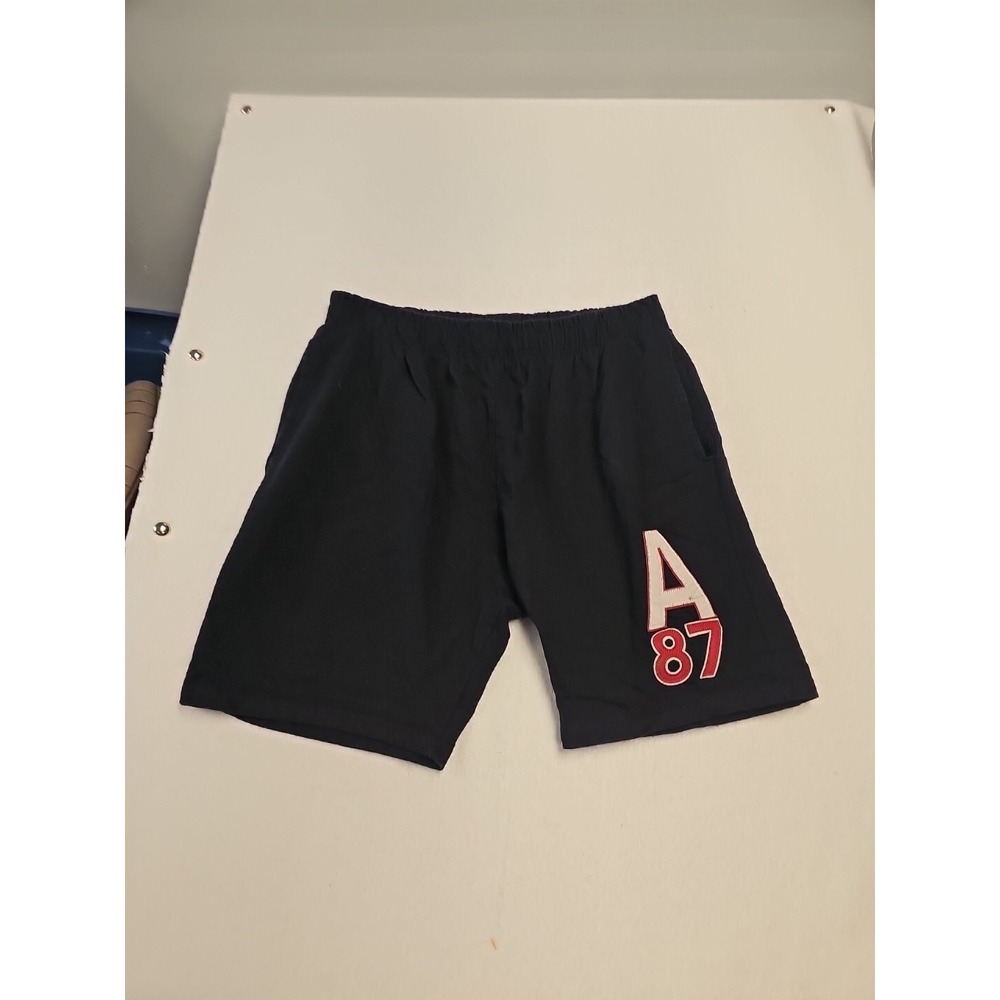 Mens Aeropostale Black Aero-NY Sleep Lounge Shorts Red‎ Accents  XL pockets